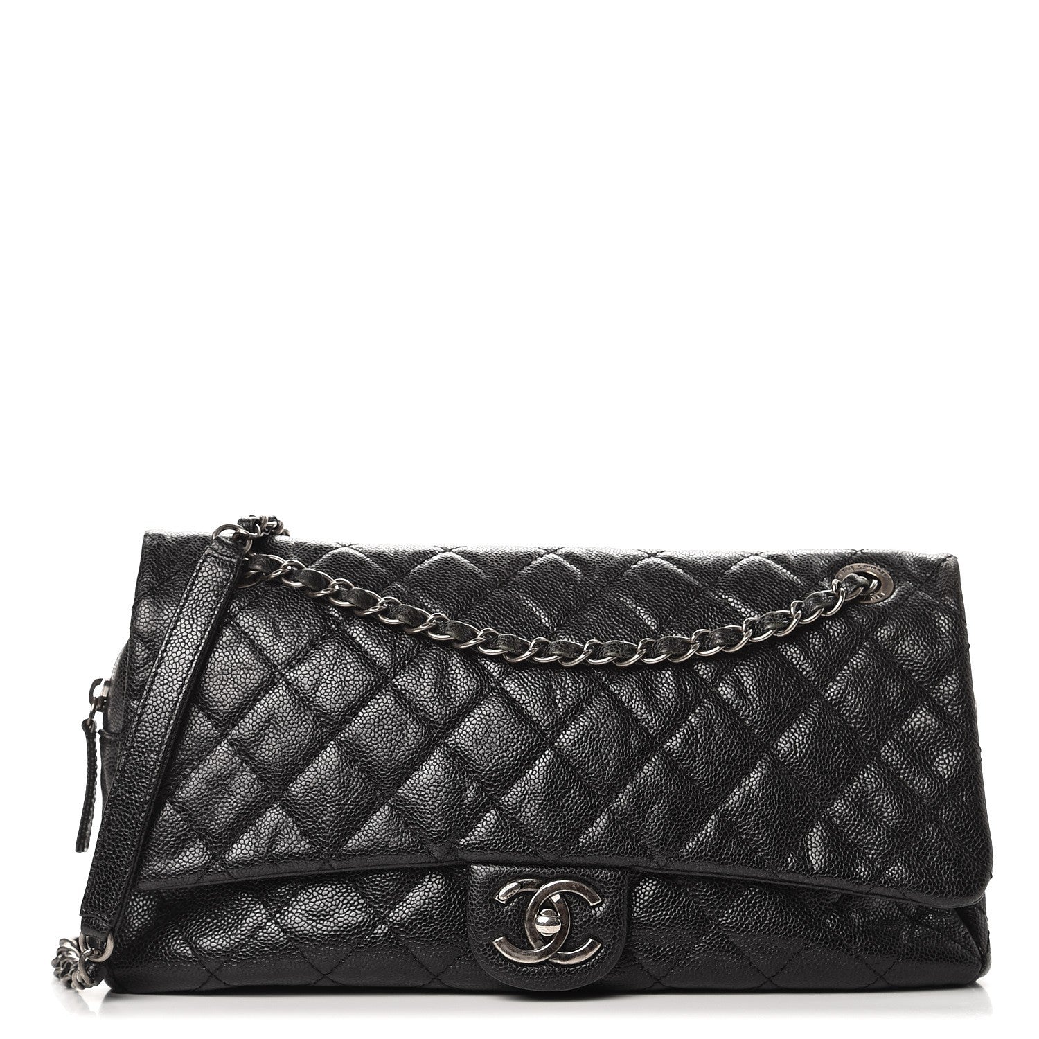 Chanel Iridescent Caviar Quilted Large Chic Flap Black 1 of 10