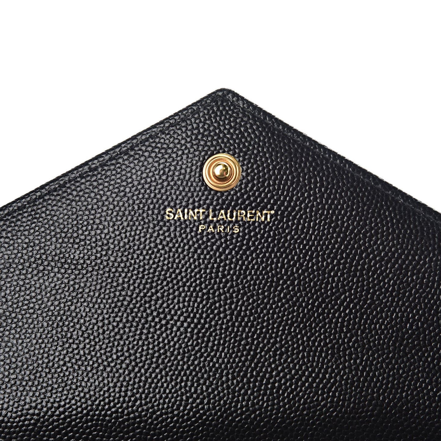Grain De Poudre Matelasse Chevron Monogram Chain Wallet Black