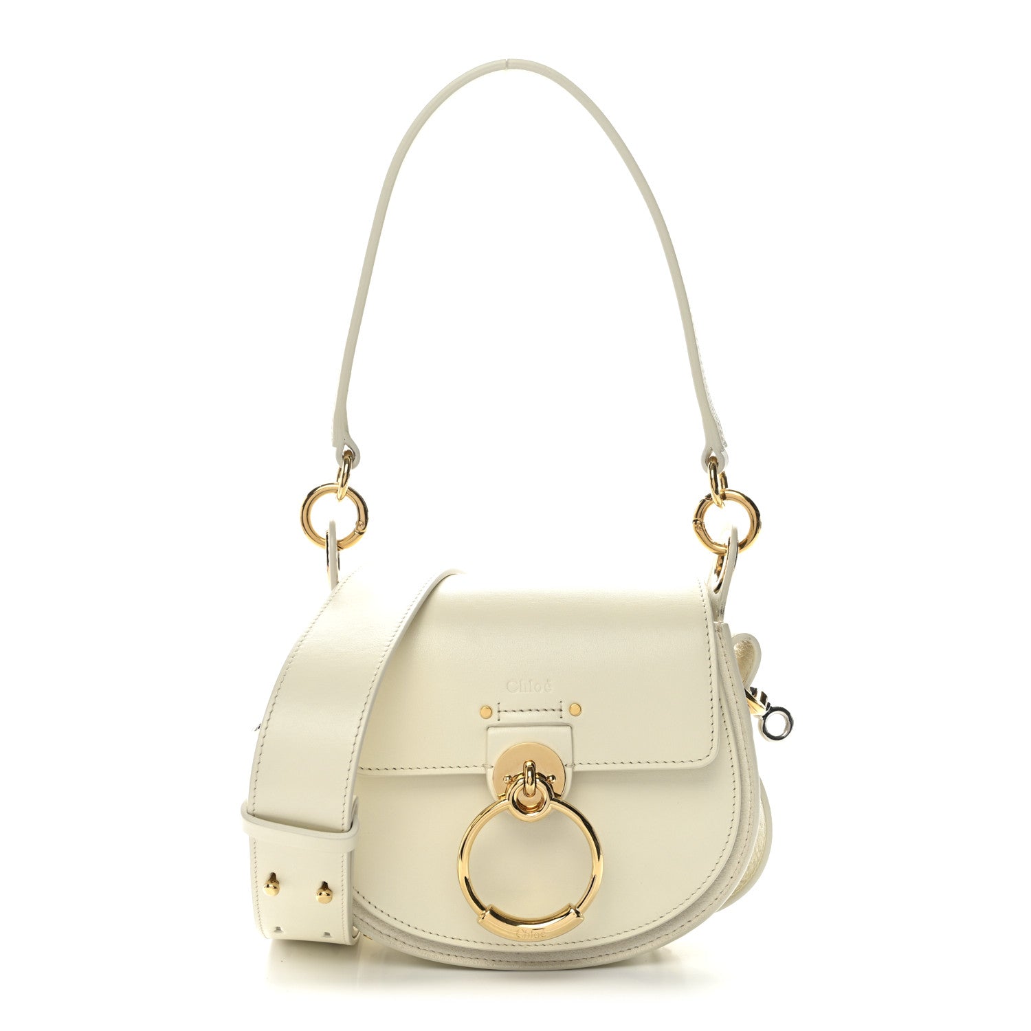 Chloe Calfskin Small Tess Bag Natural White 1 of 9