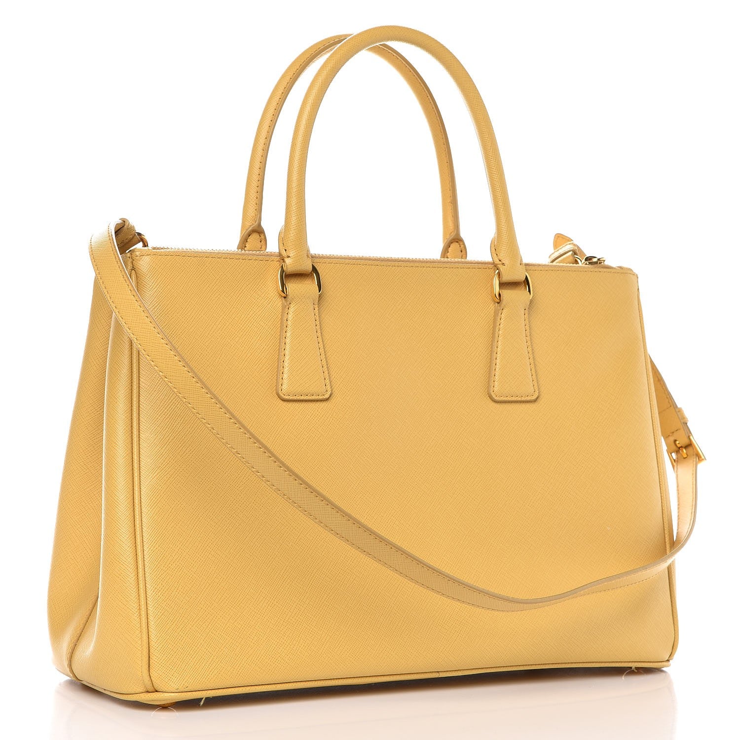 Prada Saffiano Medium Galleria Double Zip Tote Ginestra 4 of 15