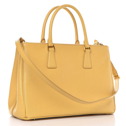 Prada Saffiano Medium Galleria Double Zip Tote Ginestra 4 of 15
