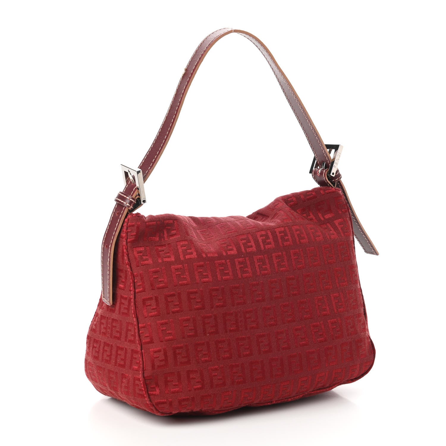 Fendi Zucchino Baguette Red 3 of 10