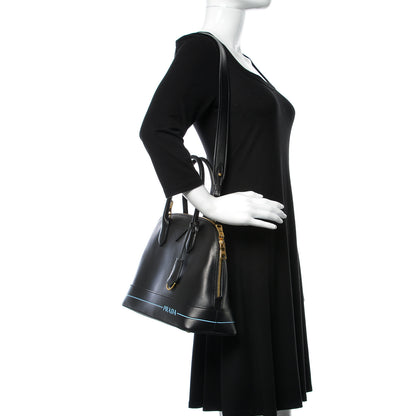 Prada City Calfskin Mirage Promenade Tote Black 2 of 12