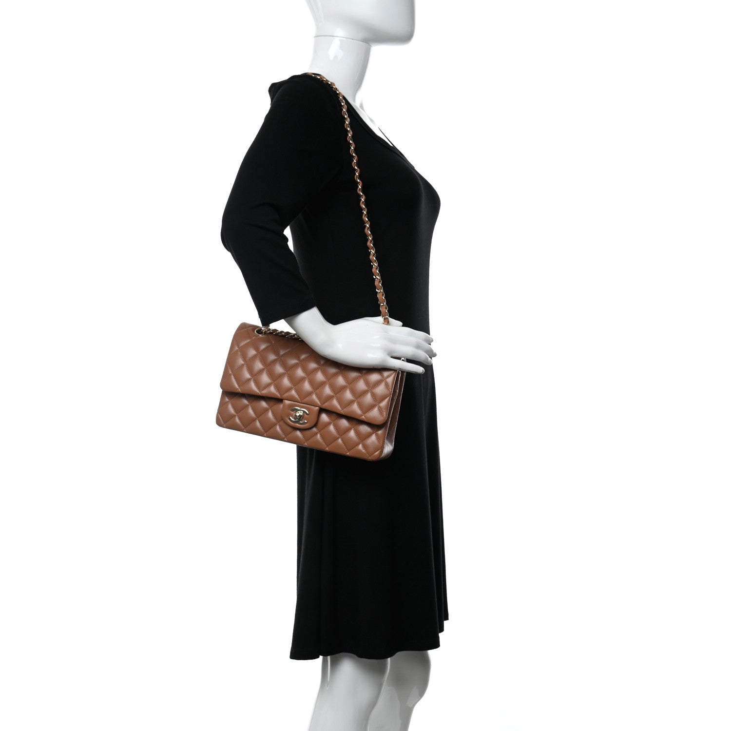 Chanel Lambskin Quilted Medium Double Flap Brown 2 of 12