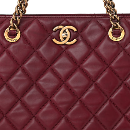 Chanel Calfskin Quilted Perfect Edge Tote Burgundy 8 of 14