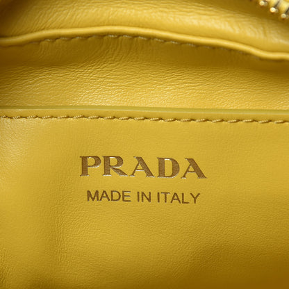 Prada Soft Calfskin Diagramme Crossbody Bag Soleil Bianco 6 of 8