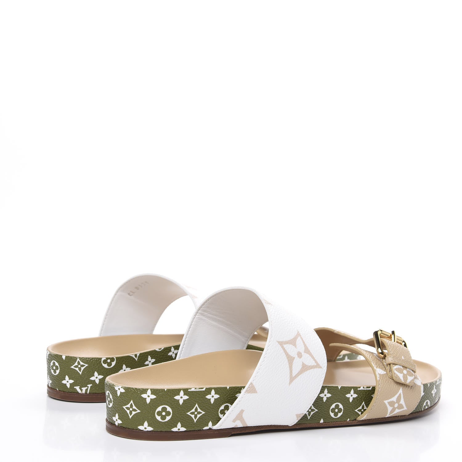 Louis Vuitton Monogram Giant Bom Dia Flat Mule Sandals 41 White Moka 4 of 8