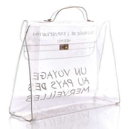 Hermes Vinyl Souvenir De L'Exposition Kelly Transparent 3 of 11