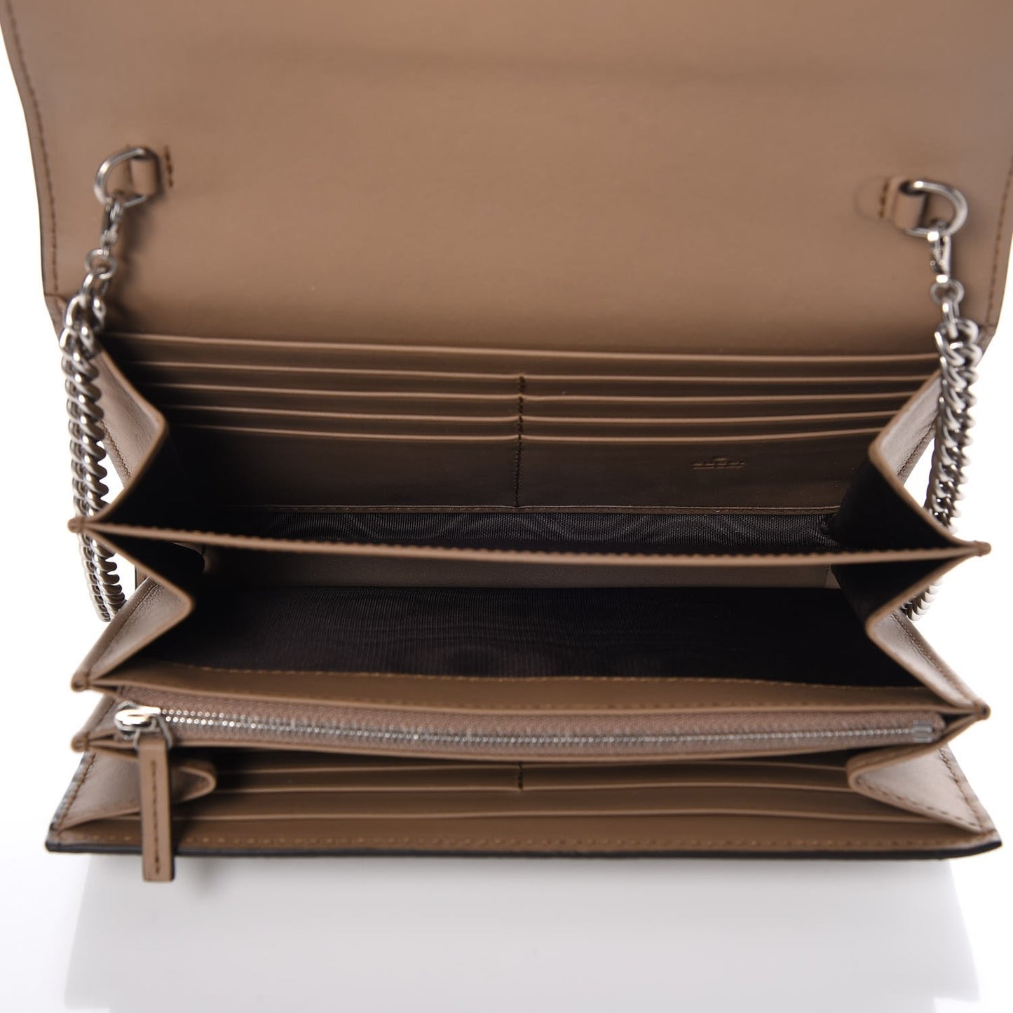 GG Supreme Monogram Mini Dionysus Chain Wallet Beige Taupe