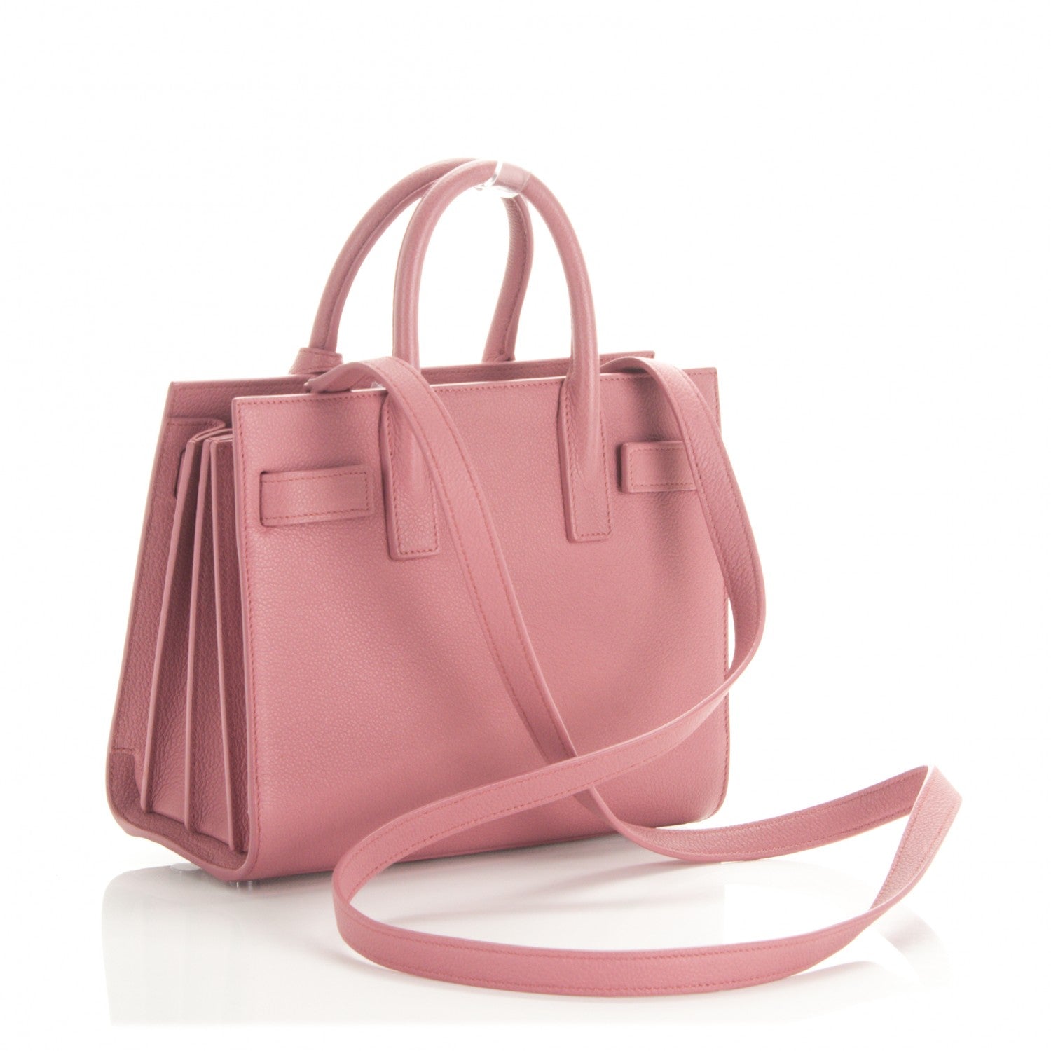 Saint Laurent Calfskin Nano Sac De Jour Rose Dark 3 of 6