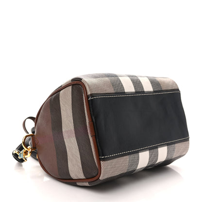 Burberry E-canvas Check Mini Bowling Bag Dark Birch Brown 4 of 9