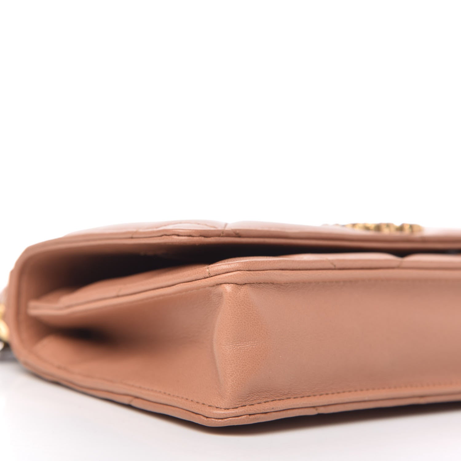 Chanel Lambskin Quilted Chanel 19 Wallet On Chain WOC Brown 6 of 12