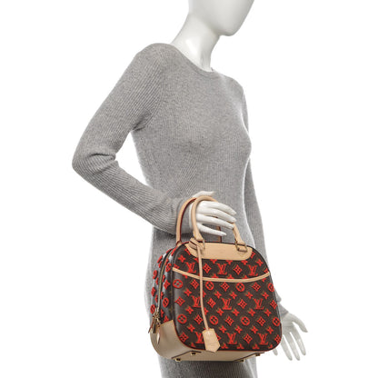 Louis Vuitton Monogram Tuffetage Deauville Cube Red 2 of 7