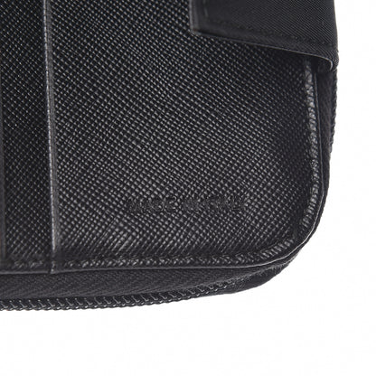 Prada Tessuto Nylon Compact Zip Around Wallet Black 7 of 9