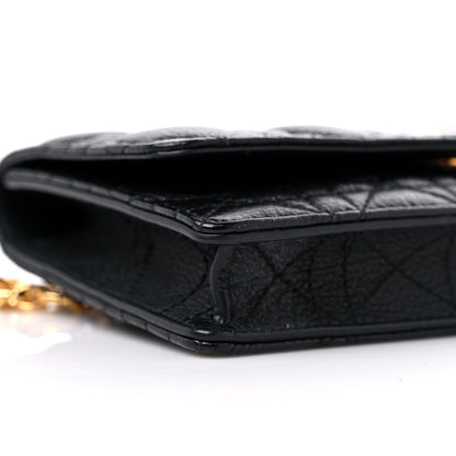 Christian Dior Supple Calfskin Cannage Caro Belt Pouch with Chain Black 7 of 10