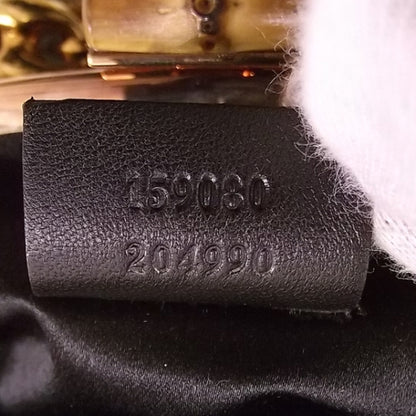 Gucci Silk Flower Charm Bamboo Pochette Black 9 of 9