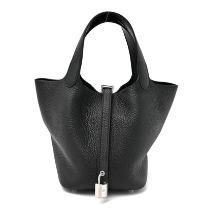 Hermes Taurillon Clemence Picotin Lock 18 PM Black 1 of 10
