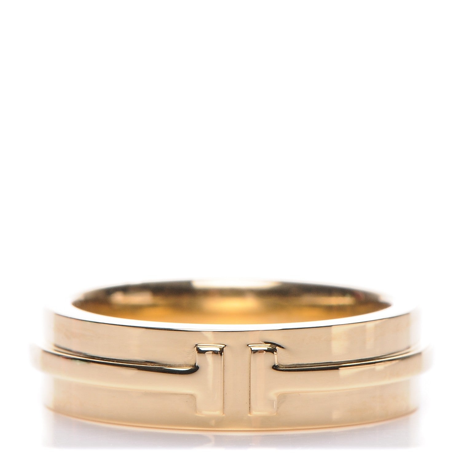 Tiffany 18K Yellow Gold T Two Ring 6 1 of 4