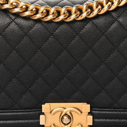 Chanel Caviar Quilted Medium Boy Flap Black 8 of 11