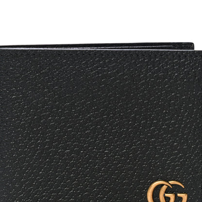 Gucci Calfskin Boar Effect GG Marmont Bi-Fold Wallet Black 7 of 9