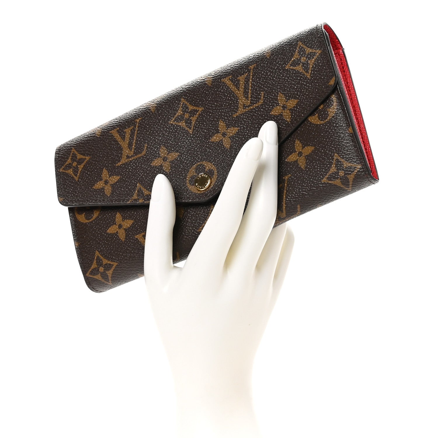 Louis Vuitton Monogram Sarah Wallet NM Coquelicot 2 of 9