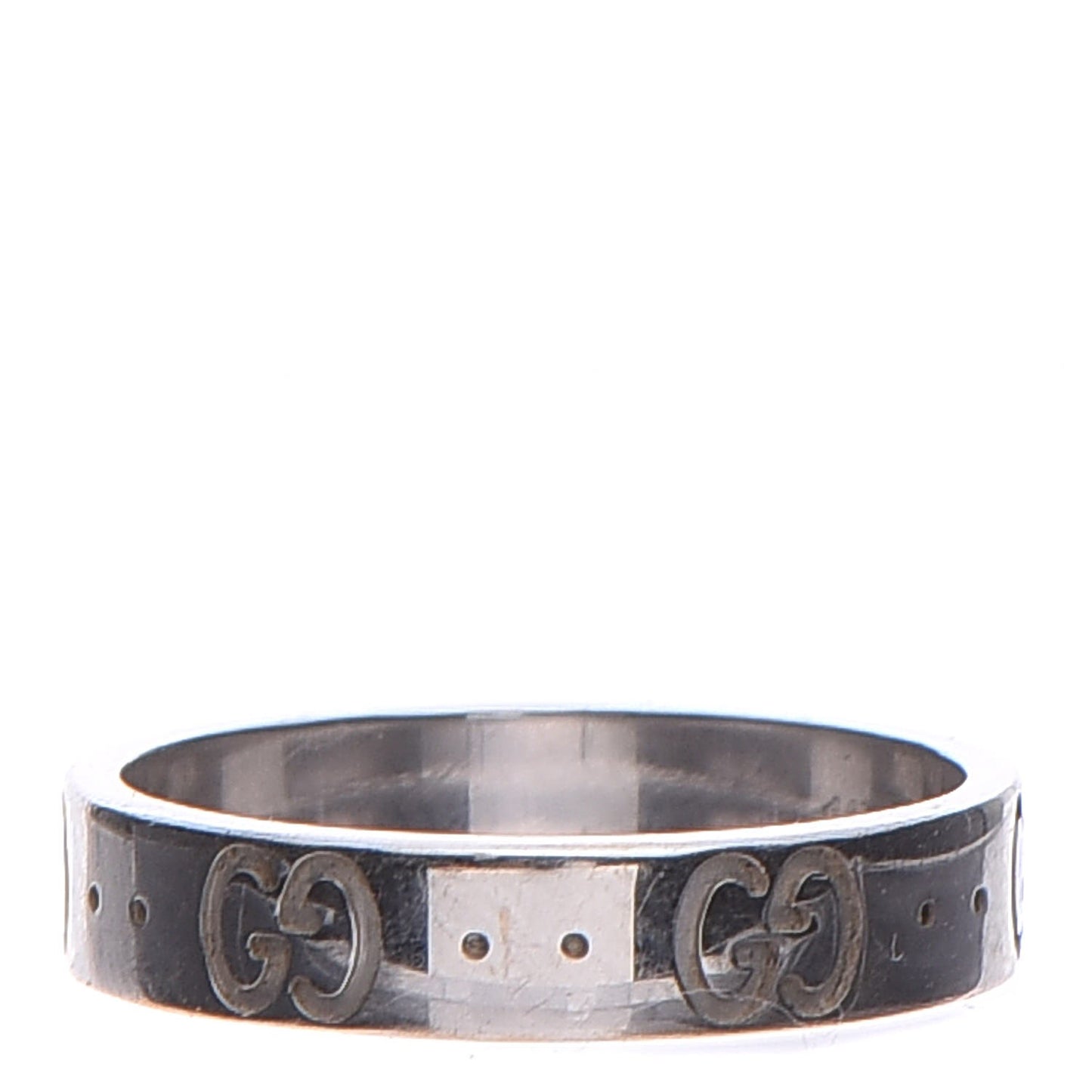 18K White Gold 4mm Icon Thin Band Ring 52 6