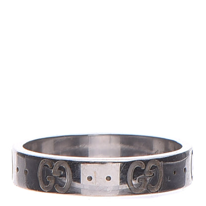 Gucci 18K White Gold 4mm Icon Thin Band Ring 52 6 3 of 4