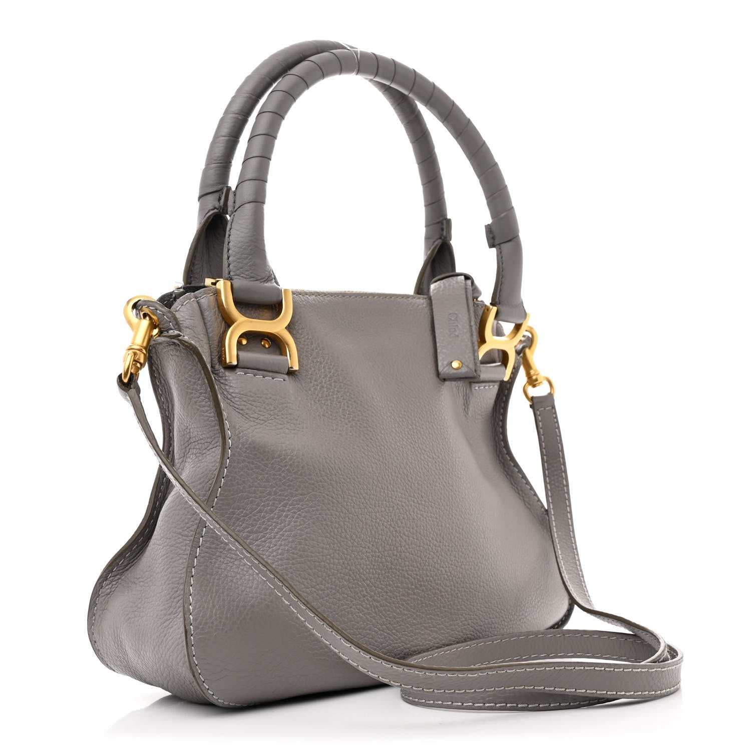 Chloe Calfskin Small Marcie Satchel Cashmere Grey 3 of 12