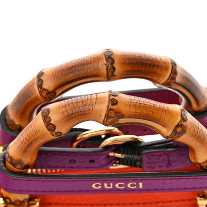 Gucci Textured Dollar Calfskin Mini Diana Dome Tote Bag Deep Orange Spicy Cyclamin 11 of 11