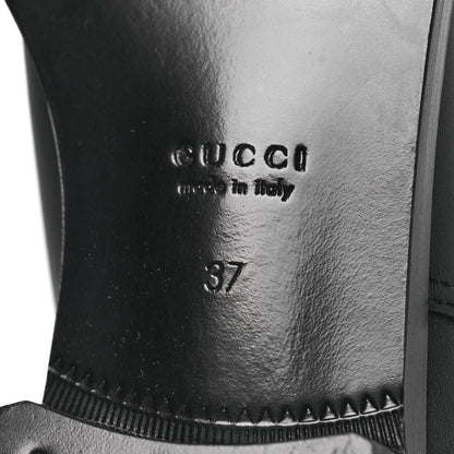 Gucci Calfskin Slim Horsebit Over The Knee High Boots 37 Black 8 of 13