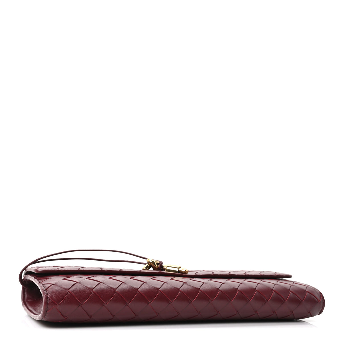 Bottega Veneta Nappa Intrecciato Long Andiamo Top Handle Clutch Barolo 4 of 9
