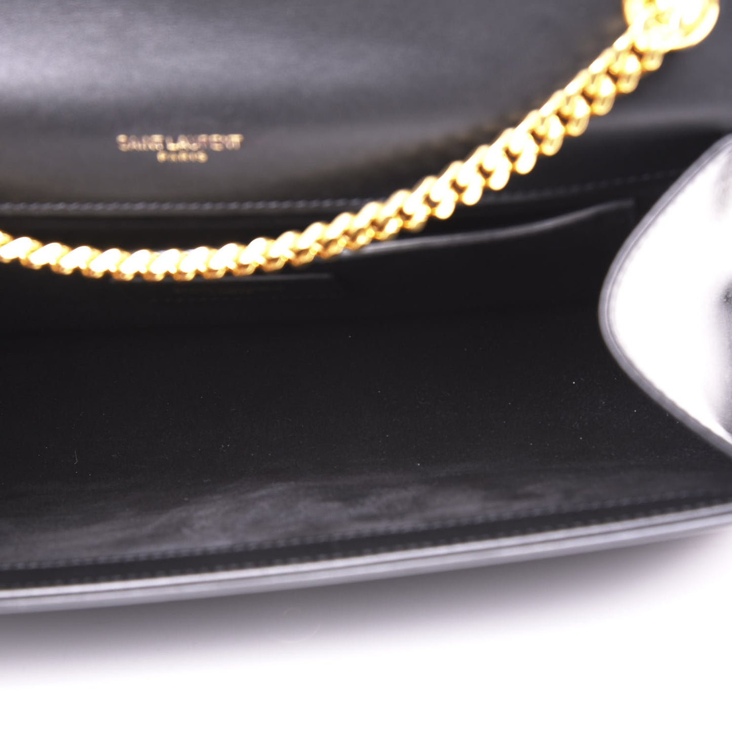 Smooth Calfskin Medium Classic Monogram Kate Tassel Satchel Black