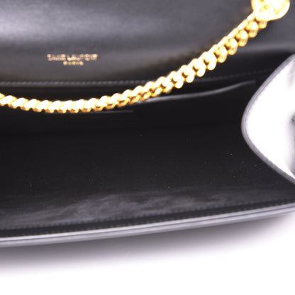 Saint Laurent Smooth Calfskin Medium Classic Monogram Kate Tassel Satchel Black 8 of 9
