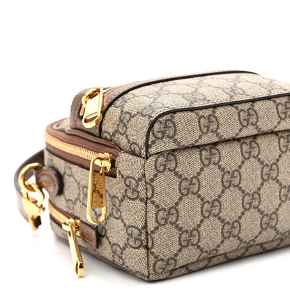 Gucci GG Supreme Monogram Azalea Calfskin Retro Interlocking G Multi-Function Bag Beige Ebony Brown Sugar 9 of 10