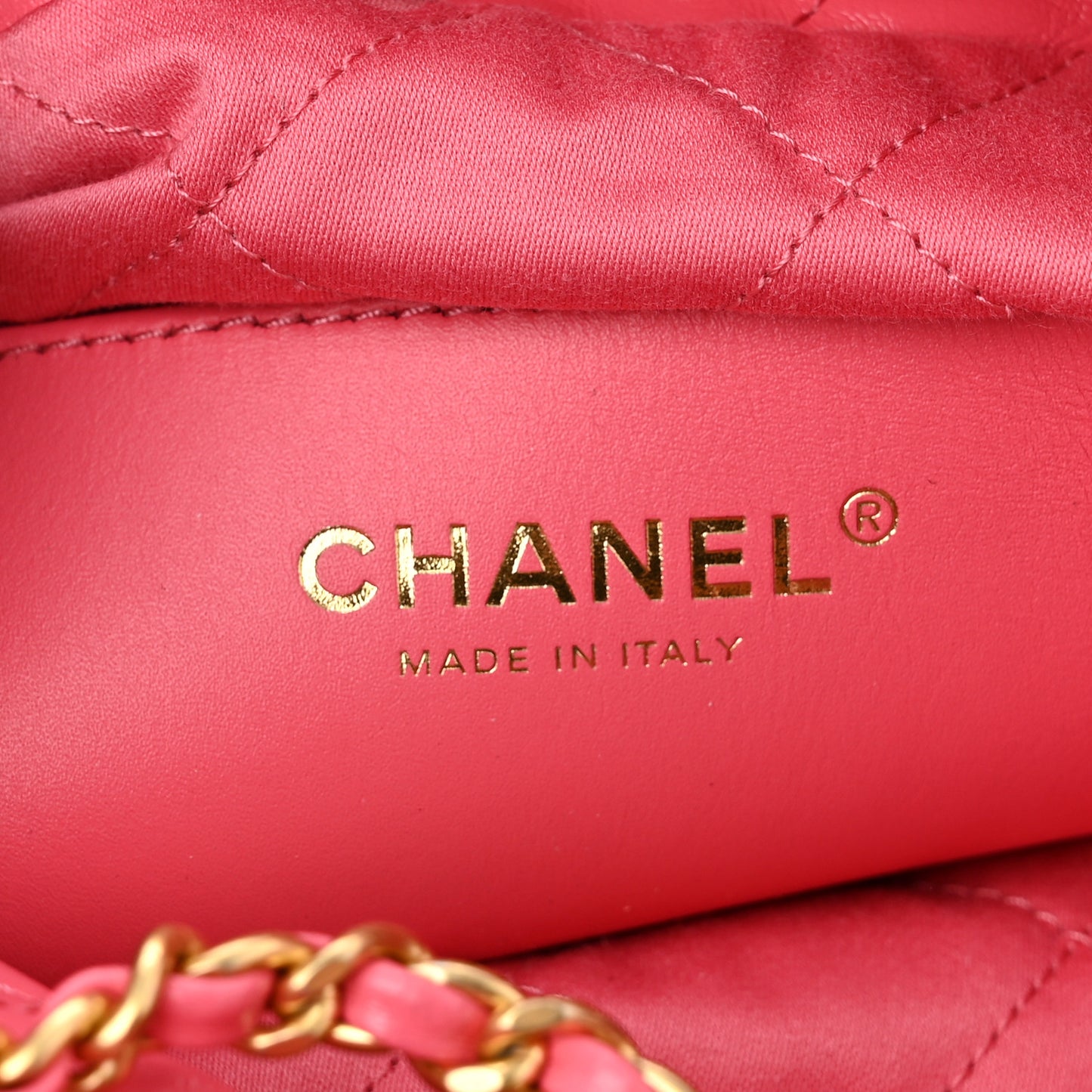 Shiny Calfskin Quilted Mini Chanel 22 Rose