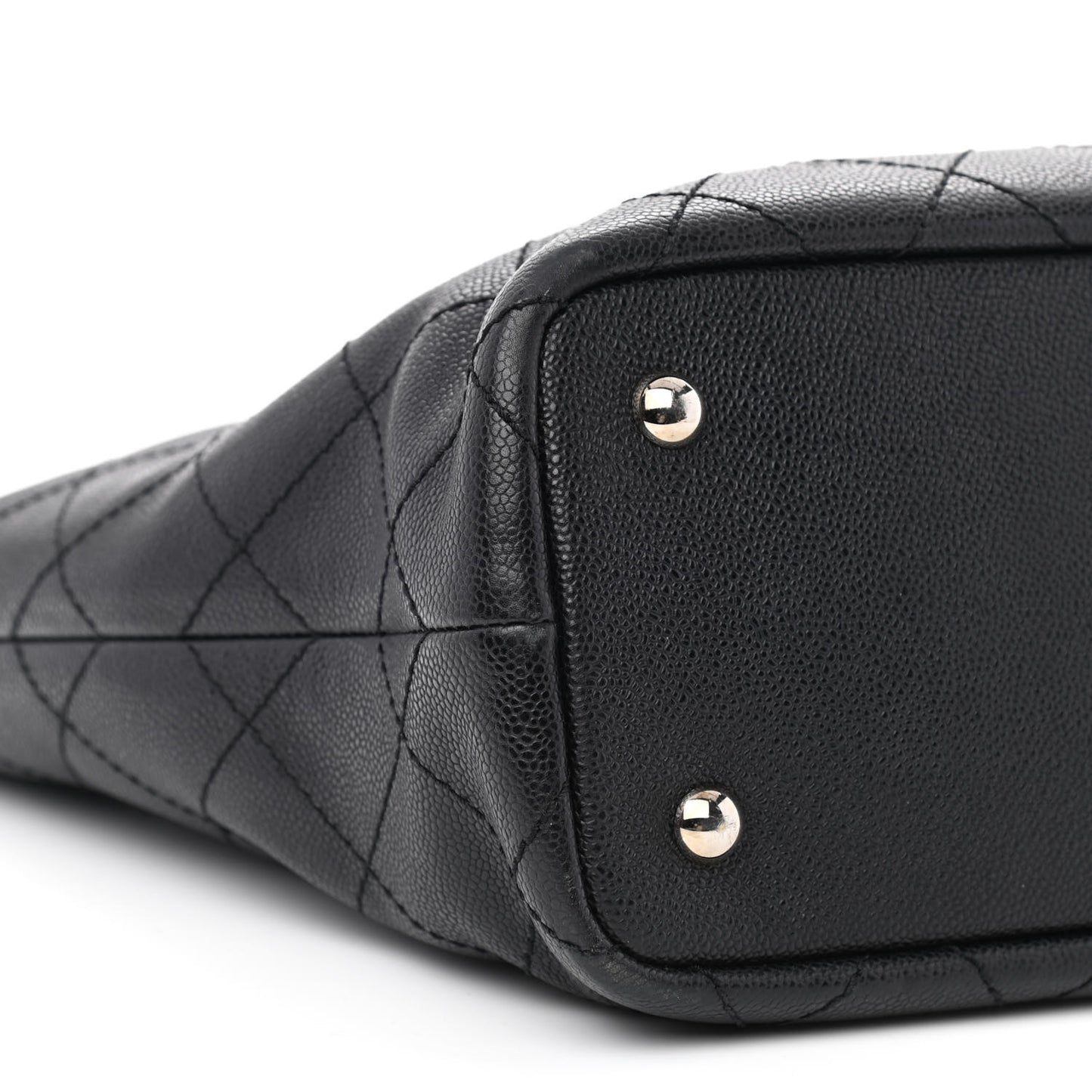 Grained Calfskin Shopping Fever Tote Black