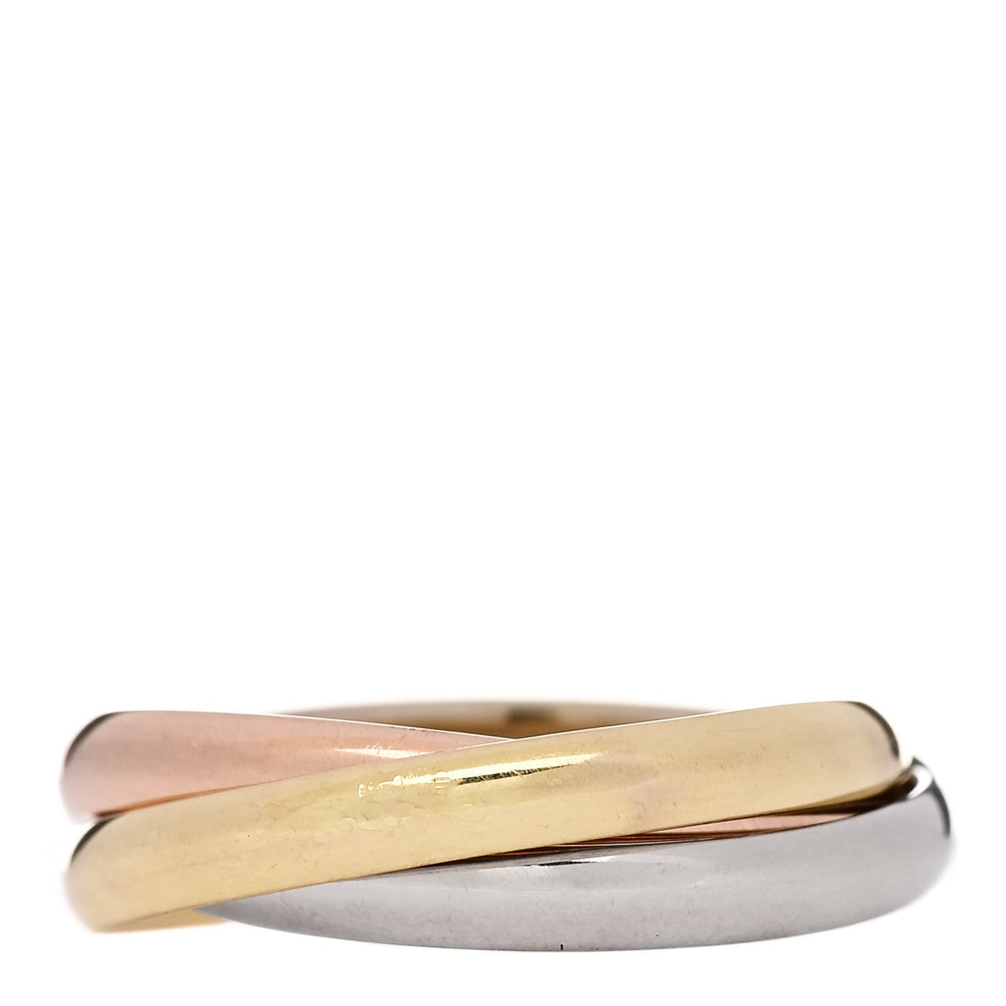18K Pink Yellow White Gold Small Trinity Ring 51 5.75