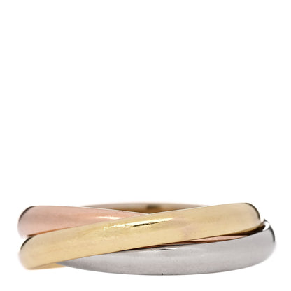 Cartier 18K Pink Yellow White Gold Small Trinity Ring 51 5.75 3 of 5