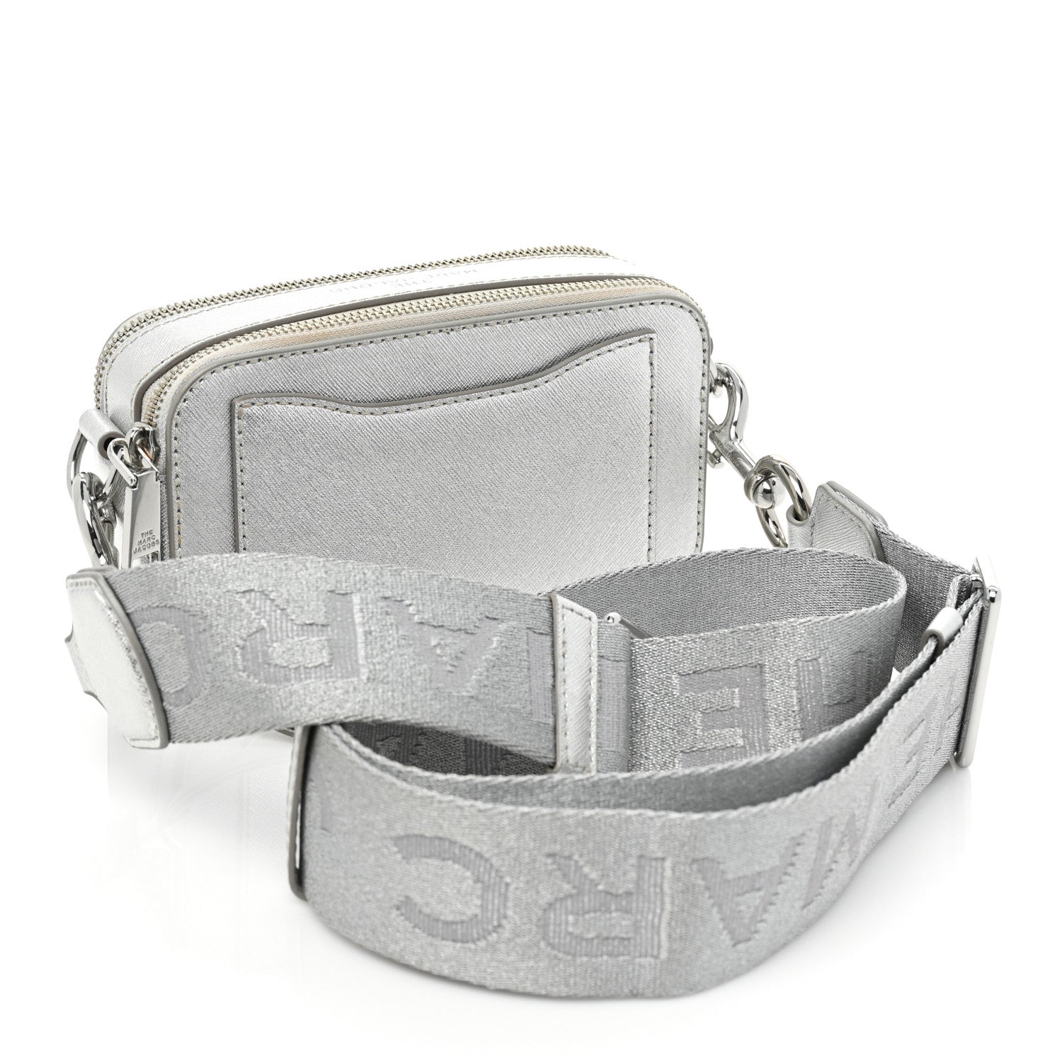 Marc Jacobs Saffiano Small Snapshot Camera Bag Silver 3 of 10