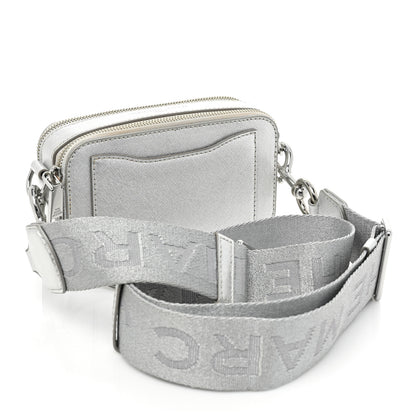 Marc Jacobs Saffiano Small Snapshot Camera Bag Silver 3 of 10
