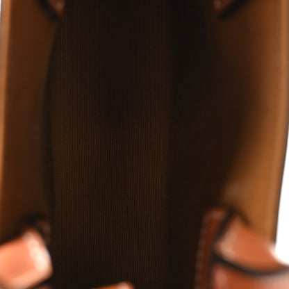 Celine Triomphe Canvas Calfskin Mini Vertical Cabas Tan 5 of 10