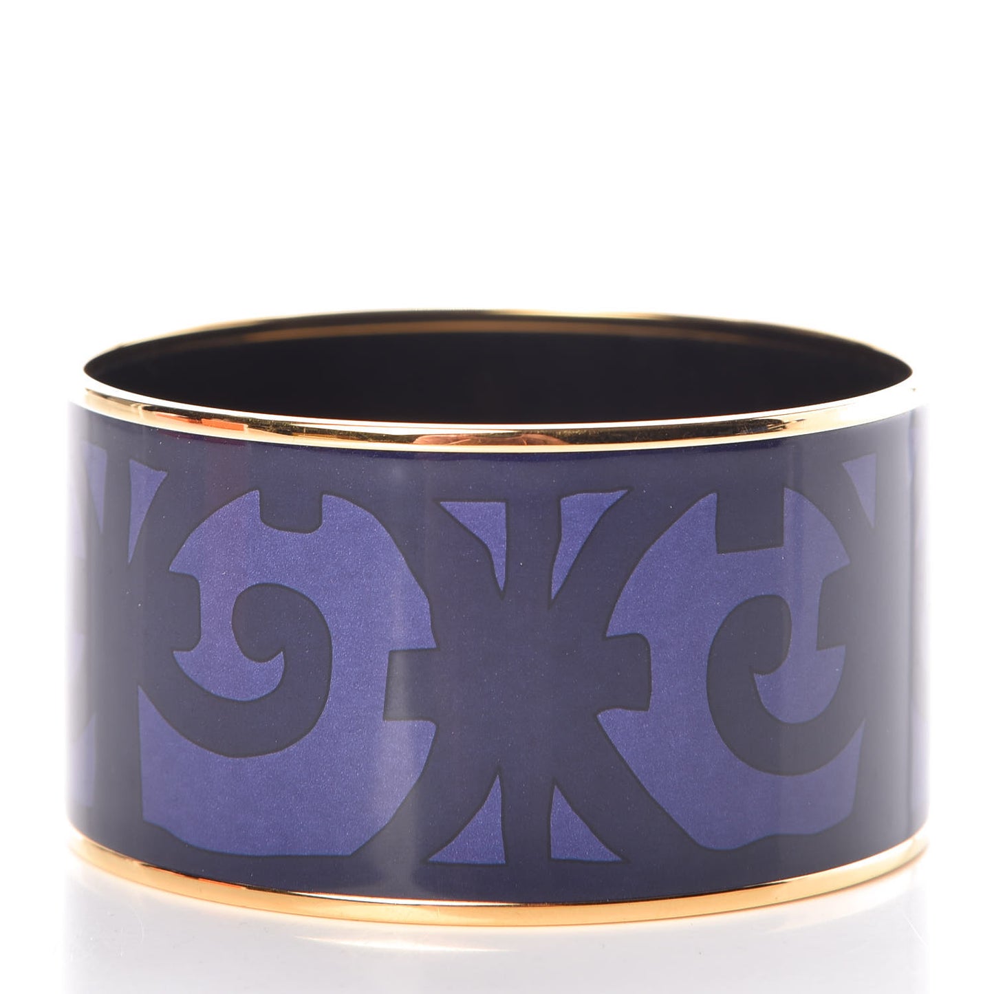 Enamel Printed Extra Wide Balcons du Guadalquivir Bracelet 70 Blue