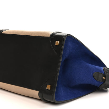 Celine Elephant Calfskin Suede Mini Tri-Color Luggage Sand 9 of 9