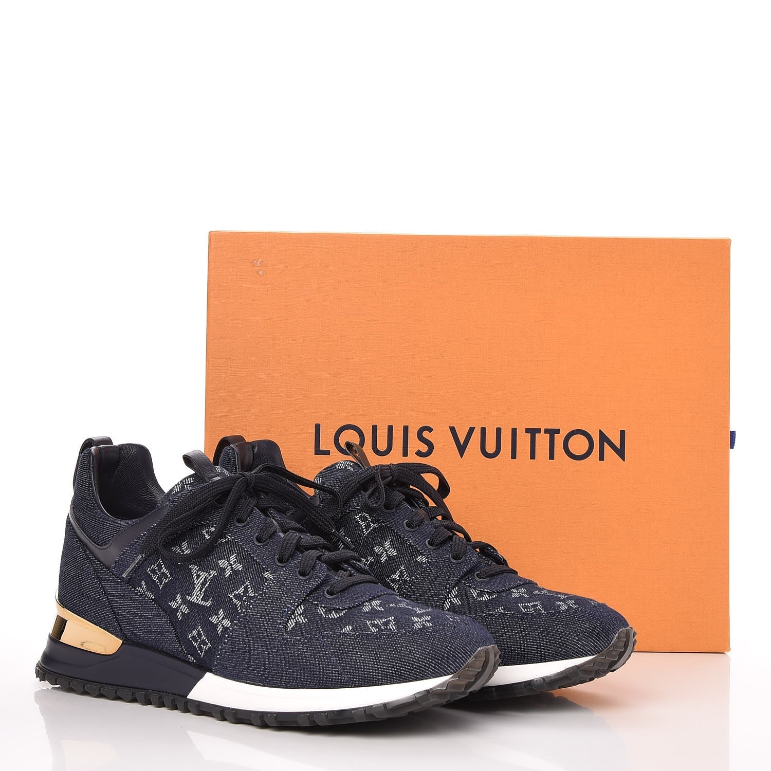 Louis Vuitton Denim Monogram Run Away Sneakers 40 Blue 8 of 8