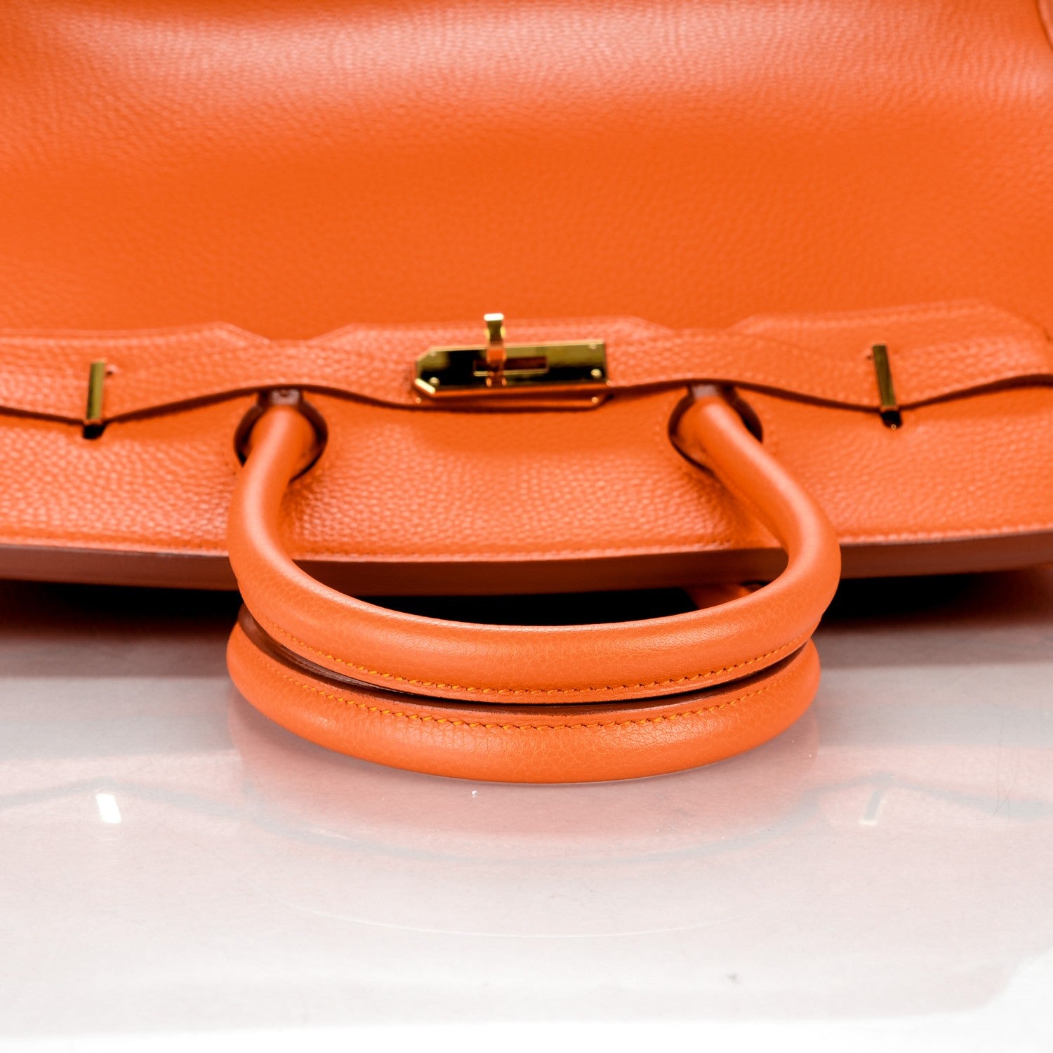 Hermes Taurillon Clemence Birkin 35 Orange 18 of 23