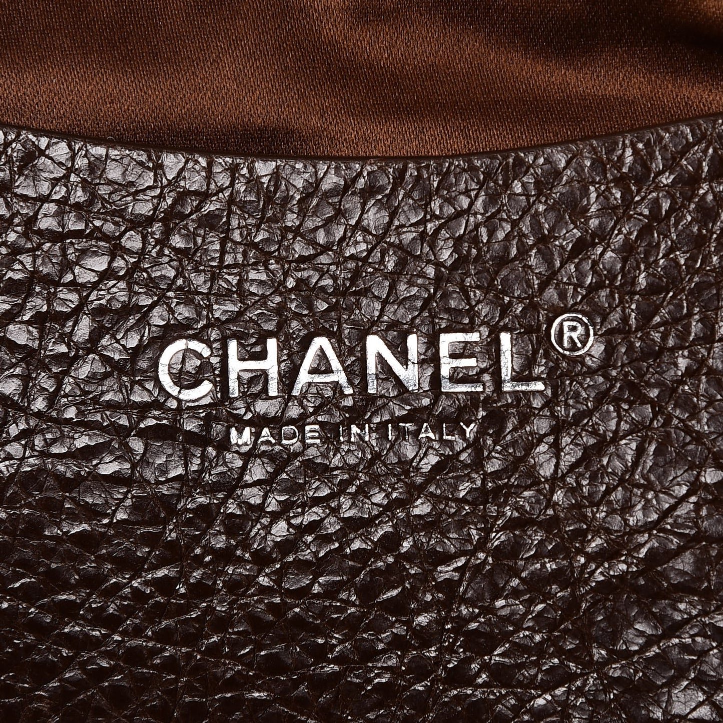 Glazed Calfskin Large On The Road Tote Brown