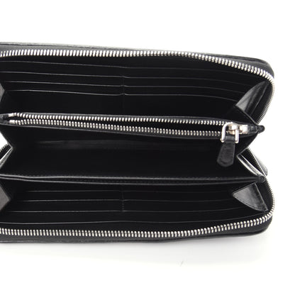 Prada Soft Calfskin Diagramme Zip Around Wallet Black 5 of 7