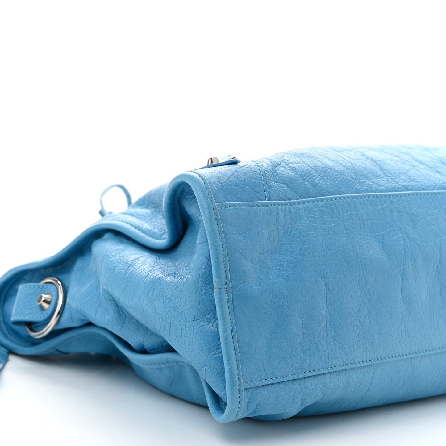 Agneau Classic Silver Hardware City Bleu Azur Clair