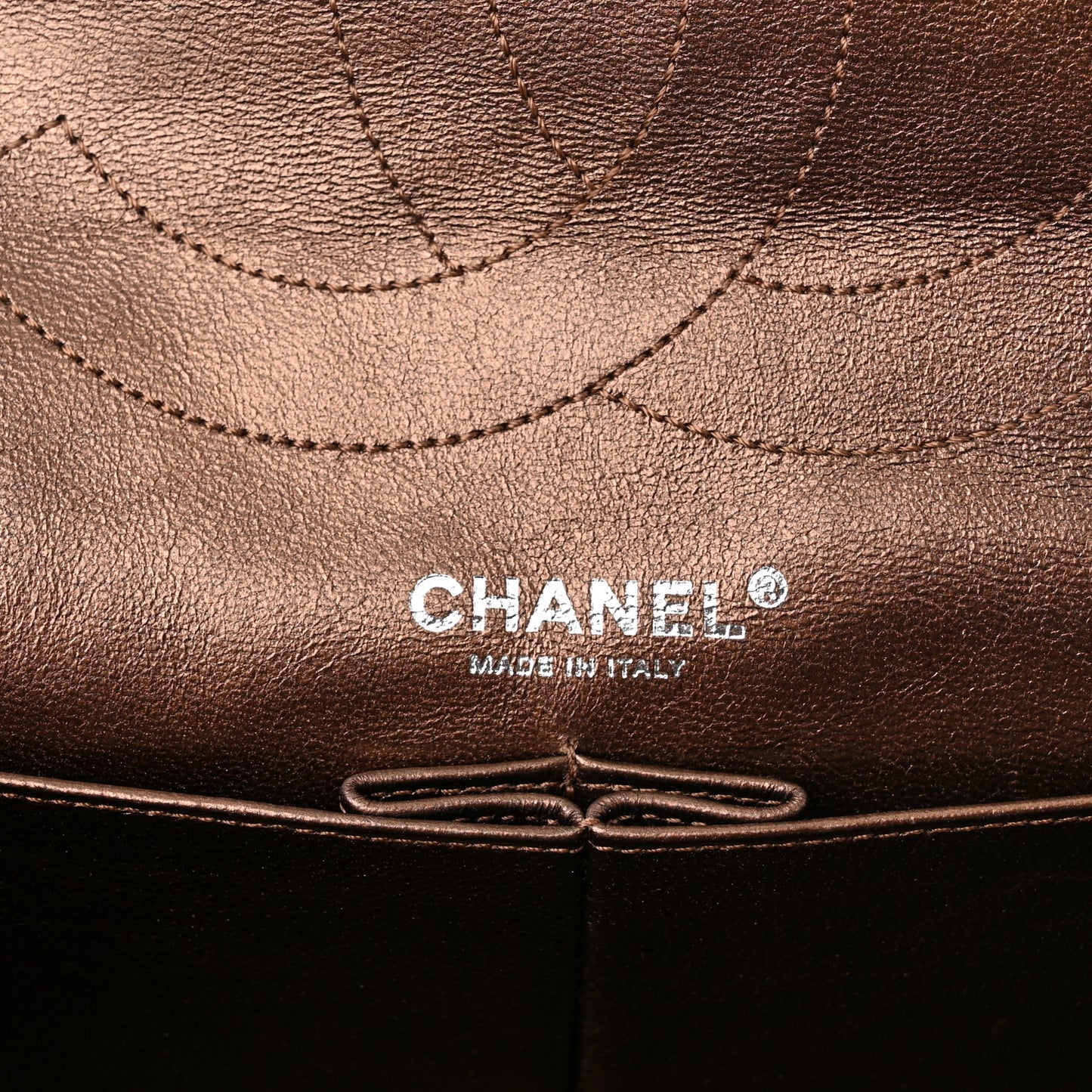 Metallic Aged Calfskin Quilted 2.55 Reissue 227 Flap Bronze