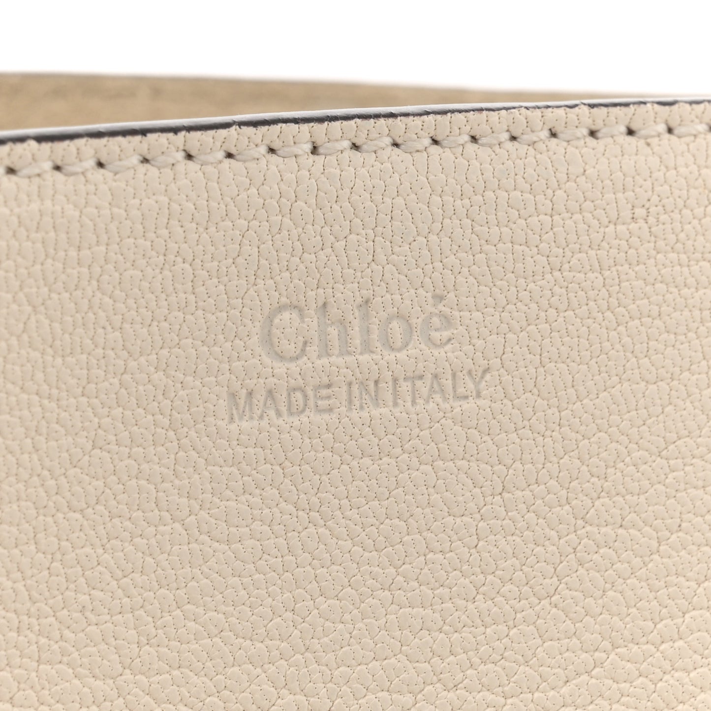 Grained Calfskin Drew Shoulder Bag Abstract White